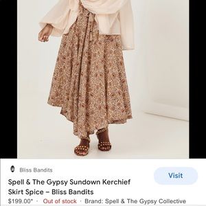 Spell & The Gypsy Sundown Spice handkerchief shirt.  Size small NWT